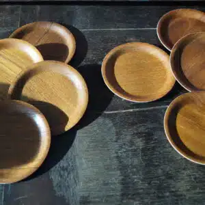 Teak lasinaluset 4kpl